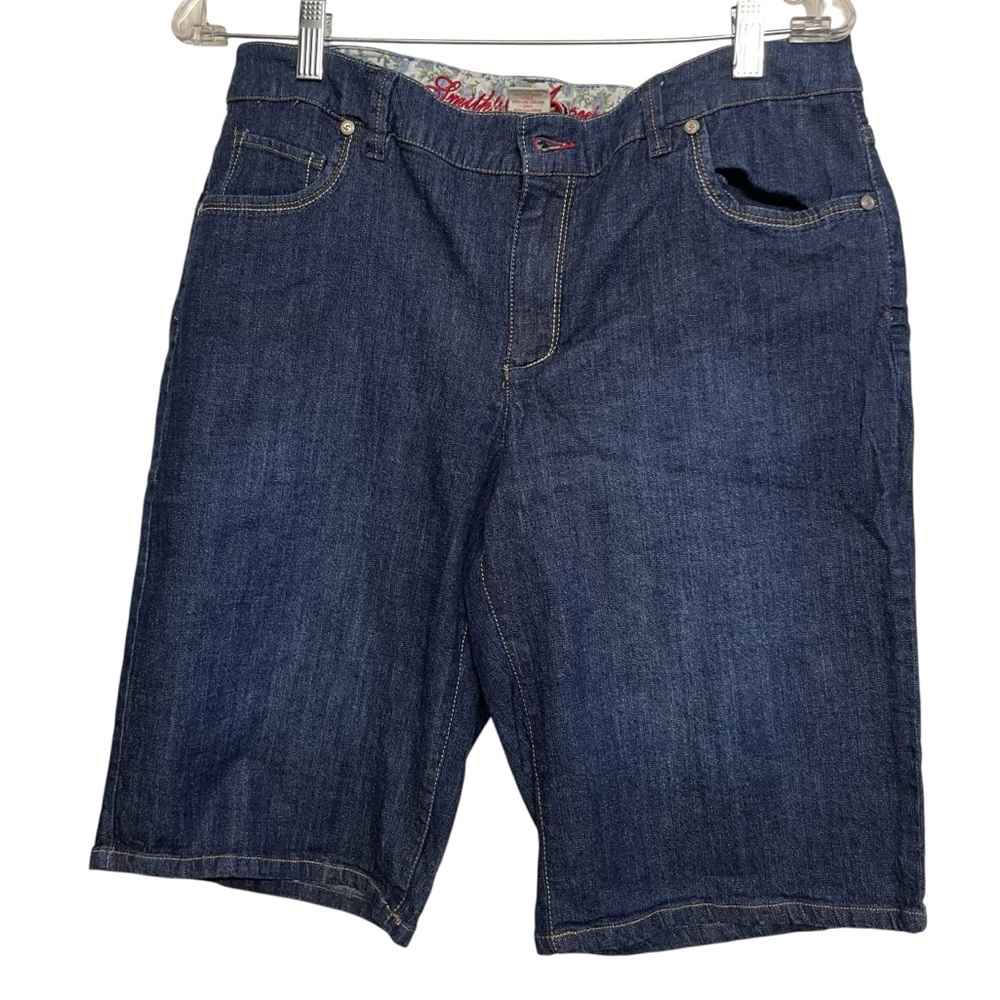 Smith American size 12 dark denim trouser Bermuda shorts lightweight dark Denim
